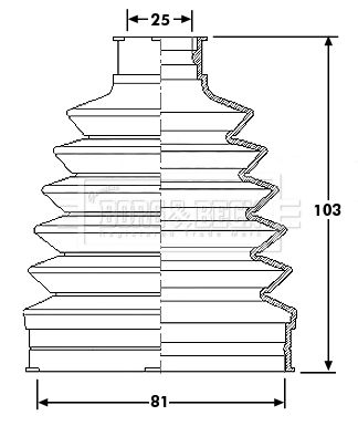 BORG & BECK Paljekumisarja, vetoakseli BCB6235